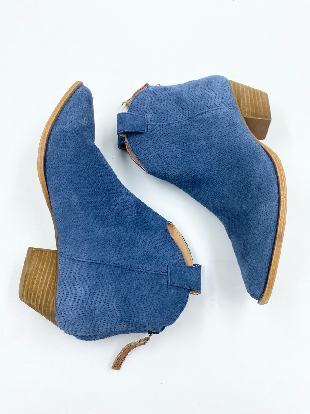 Dingo Suede Pointed Toe Ankle Boots Booties Blue 9